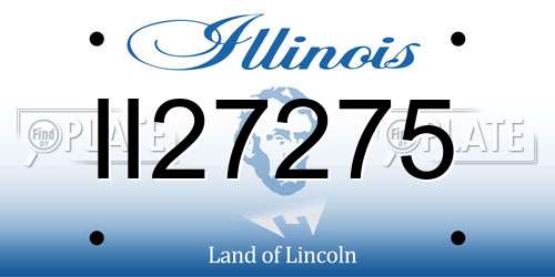 II27275 Illinois License Plate