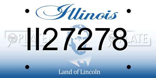 II27278 Illinois License Plate