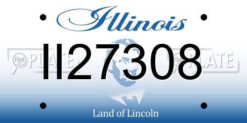 II27308 Illinois License Plate