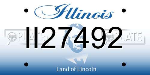 II27492 Illinois License Plate