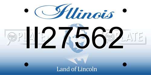 II27562 Illinois License Plate