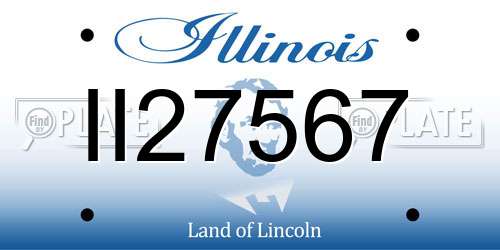 II27567 Illinois License Plate