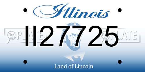 II27725 Illinois License Plate