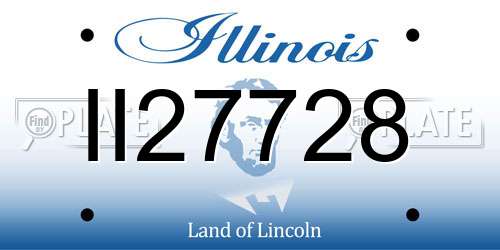 II27728 Illinois License Plate
