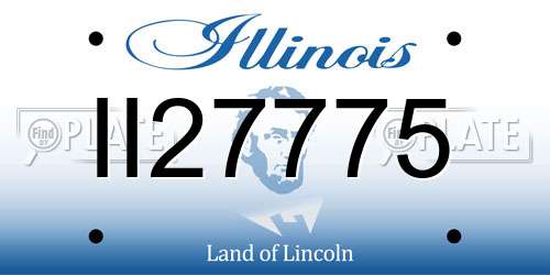 II27775 Illinois License Plate