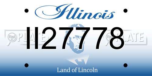 II27778 Illinois License Plate