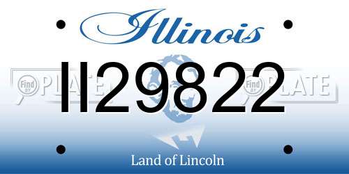 II29822 Illinois License Plate