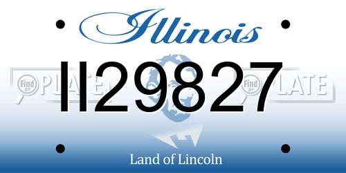 II29827 Illinois License Plate