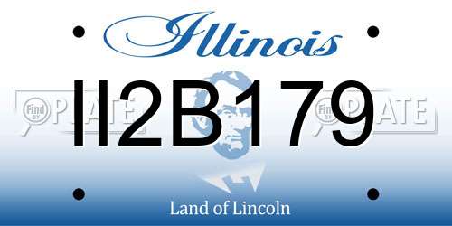 II2B179 Illinois License Plate