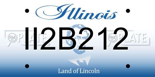 II2B212 Illinois License Plate