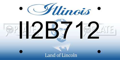II2B712 Illinois License Plate