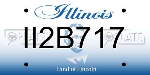 II2B717 Illinois License Plate