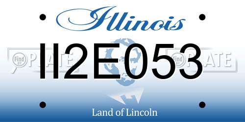 II2E053 Illinois License Plate