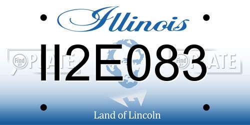II2E083 Illinois License Plate