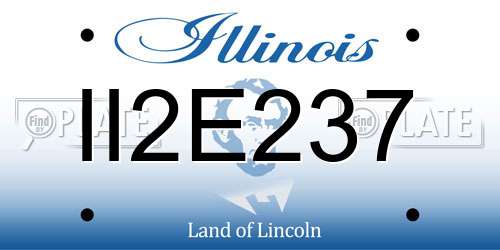 II2E237 Illinois License Plate