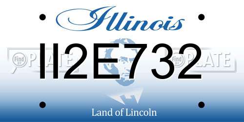 II2E732 Illinois License Plate