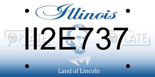 II2E737 Illinois License Plate