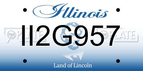 II2G957 Illinois License Plate