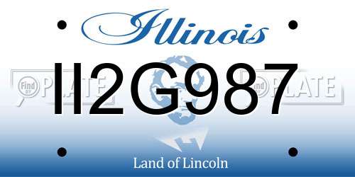 II2G987 Illinois License Plate