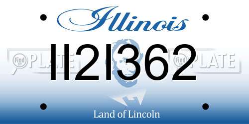 II2I362 Illinois License Plate