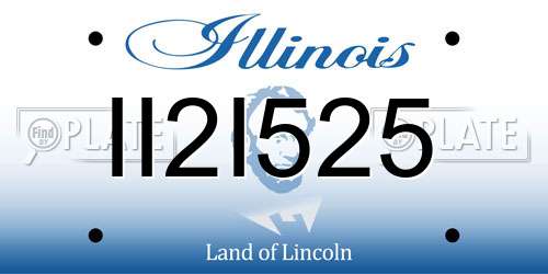 II2I525 Illinois License Plate