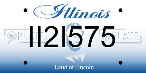 II2I575 Illinois License Plate