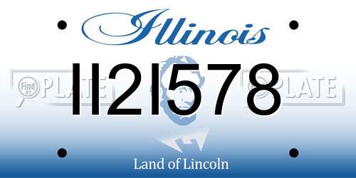 II2I578 Illinois License Plate