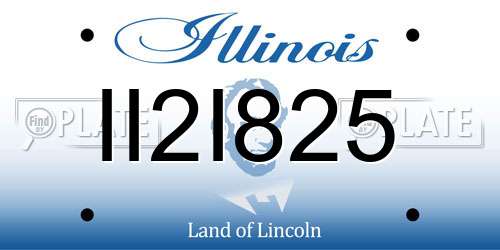 II2I825 Illinois License Plate