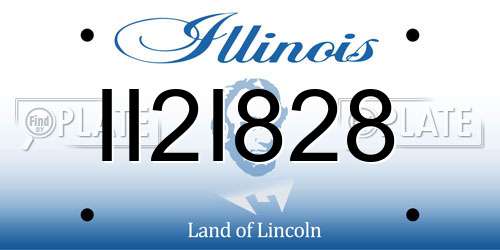 II2I828 Illinois License Plate
