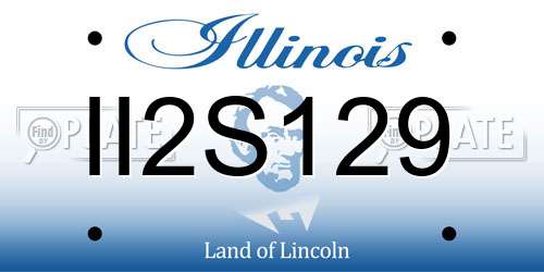 II2S129 Illinois License Plate