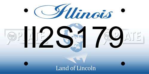 II2S179 Illinois License Plate