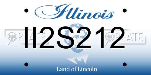 II2S212 Illinois License Plate