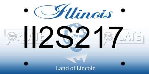 II2S217 Illinois License Plate