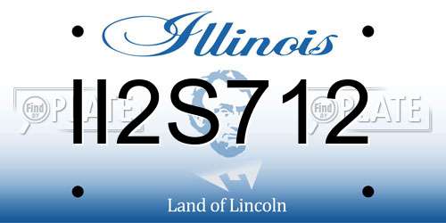 II2S712 Illinois License Plate