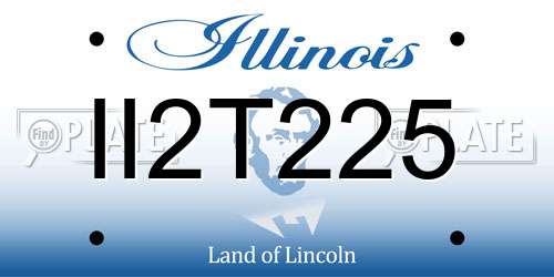 II2T225 Illinois License Plate