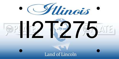 II2T275 Illinois License Plate