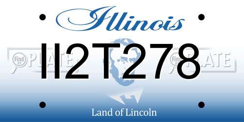 II2T278 Illinois License Plate