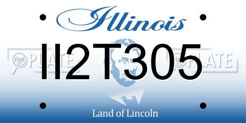 II2T305 Illinois License Plate