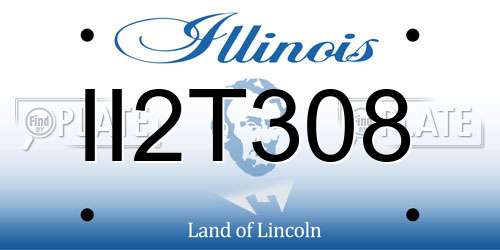 II2T308 Illinois License Plate