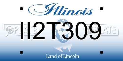 II2T309 Illinois License Plate