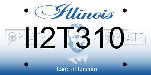 II2T310 Illinois License Plate