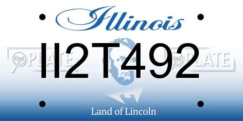 II2T492 Illinois License Plate