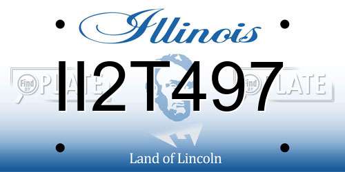 II2T497 Illinois License Plate