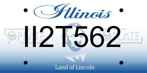 II2T562 Illinois License Plate