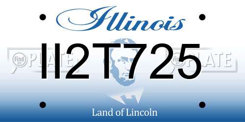 II2T725 Illinois License Plate