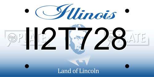 II2T728 Illinois License Plate