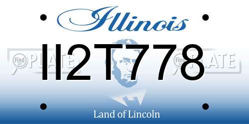 II2T778 Illinois License Plate