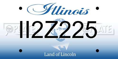 II2Z225 Illinois License Plate