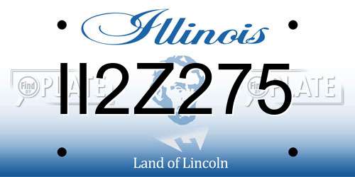 II2Z275 Illinois License Plate