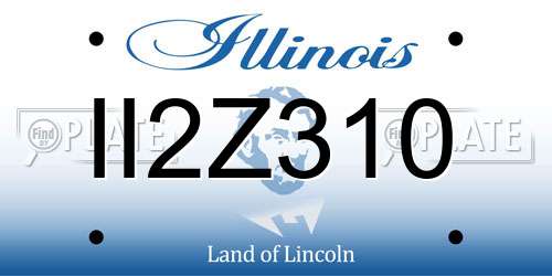II2Z310 Illinois License Plate